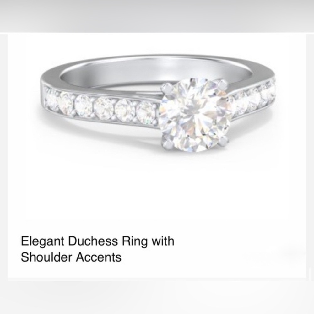 CLEARANCE Jewlr Duchess promise Ring Genuine 925 Sterling Silver 5 Zirconia NWOT